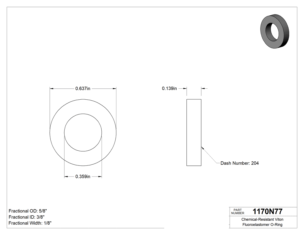 Technical drawing - 1170N77